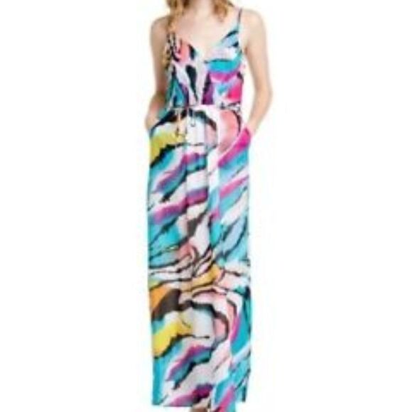 Yumi Kim Dresses & Skirts - Yumi Kim Cleo 100% Silk Chiffon Waterfall Maxi Dress Size XS